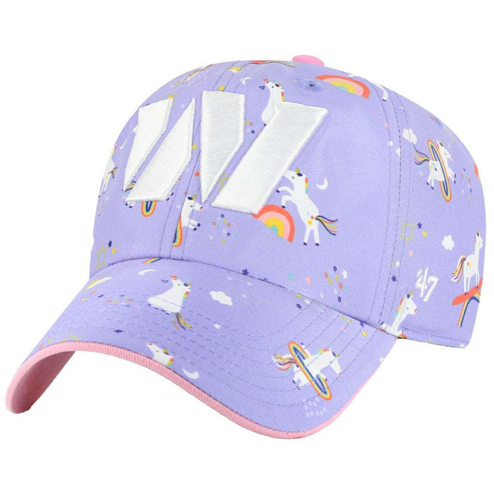 Washington Commanders '47 Girls Preschool Unicorn Clean Up Adjustable Hat Lavender | 47 brand