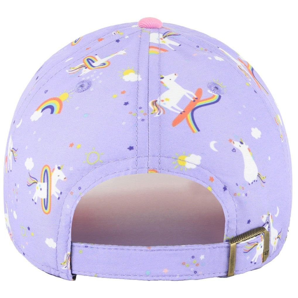Washington Commanders '47 Girls Preschool Unicorn Clean Up Adjustable Hat Lavender | 47 brand