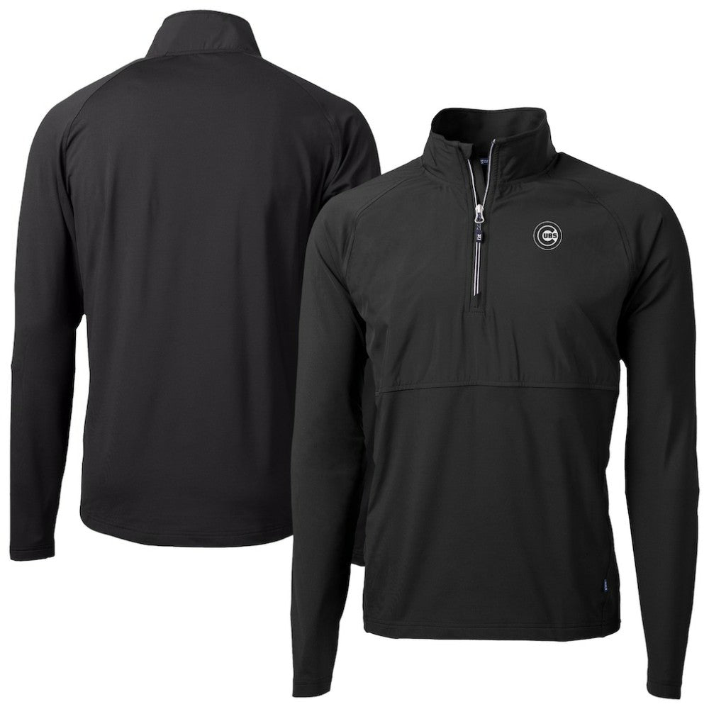 Chicago Cubs Cutter & Buck Adapt Eco Hybrid Raglan DryTec Quarter-Zip Jacket - MLB