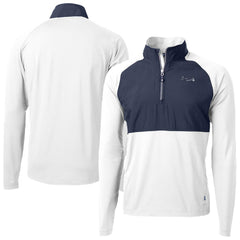 Atlanta Braves Cutter & Buck Adapt Eco Hybrid Raglan DryTec Quarter-Zip Jacket - MLB