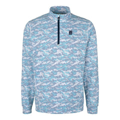Detroit Tigers Cutter & Buck Traverse Eco Camo Tri-Blend DryTec Quarter-Zip Jacket - MLB