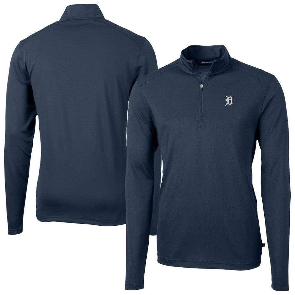 Detroit Tigers Cutter & Buck Virtue Eco Pique Quarter-Zip Jacket - MLB