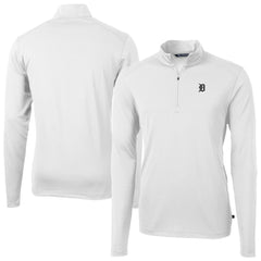Detroit Tigers Cutter & Buck Virtue Eco Pique Quarter-Zip Jacket - MLB