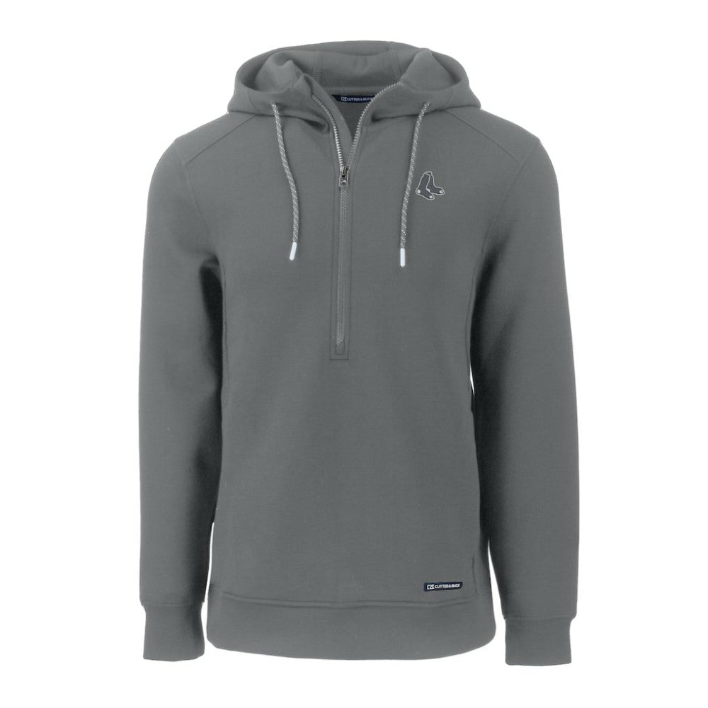 Boston Red Sox Cutter & Buck Roam Eco Recycled Half-Zip Pullover Hoodie - MLB