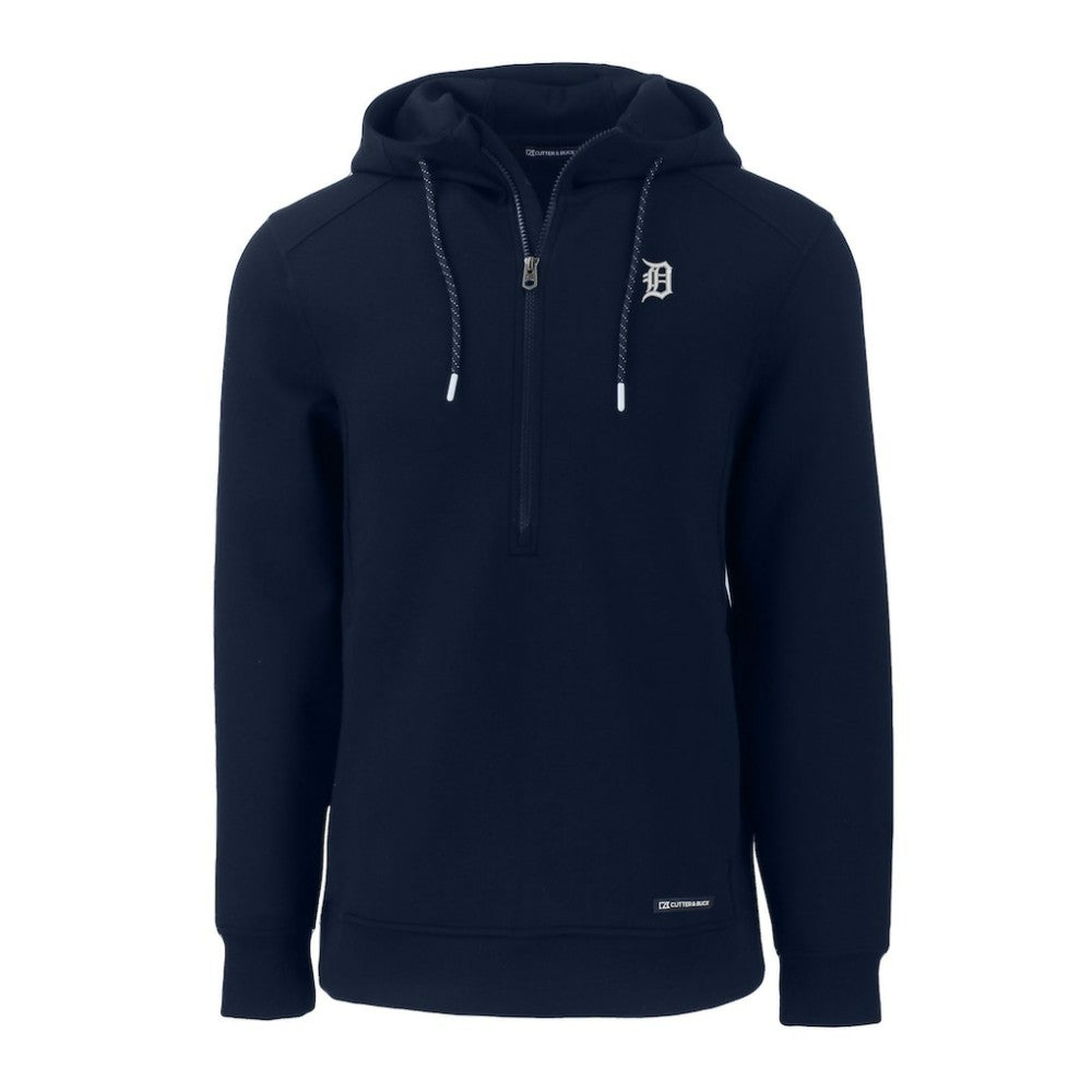 Detroit Tigers Cutter & Buck Roam Eco Recycled Half-Zip Pullover Hoodie - MLB