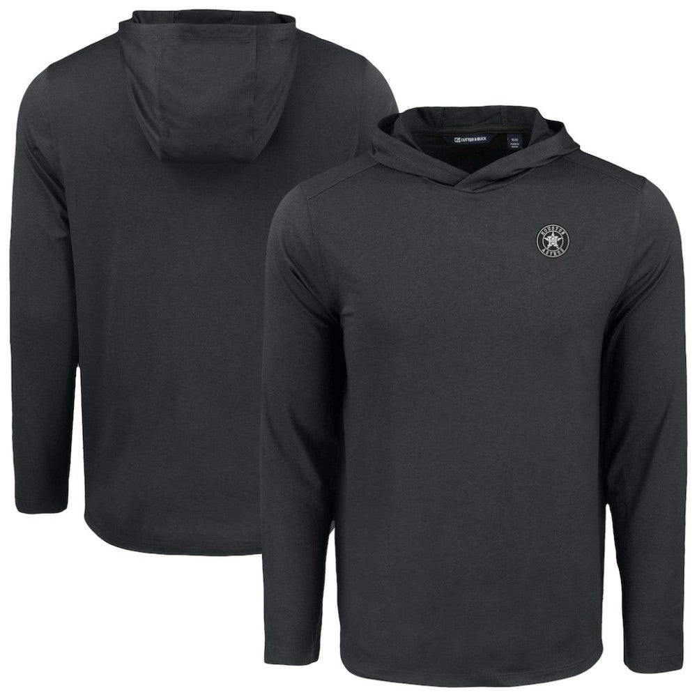 Houston Astros Cutter & Buck Coastline Epic Comfort Eco Recycled Long Sleeve Hoodie T-Shirt - MLB