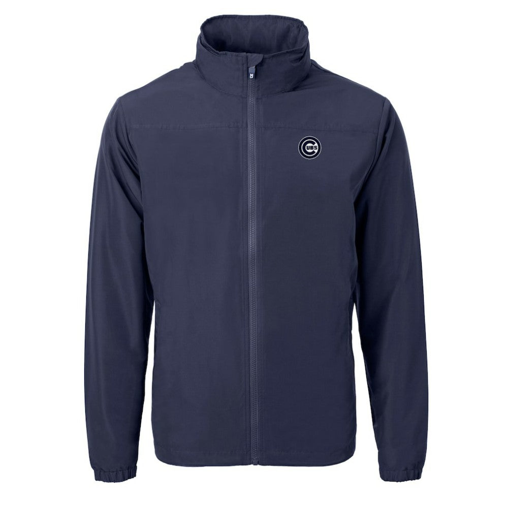 Chicago Cubs Cutter & Buck Charter Eco Recycled Full-Zip Hoodie Jacket - MLB