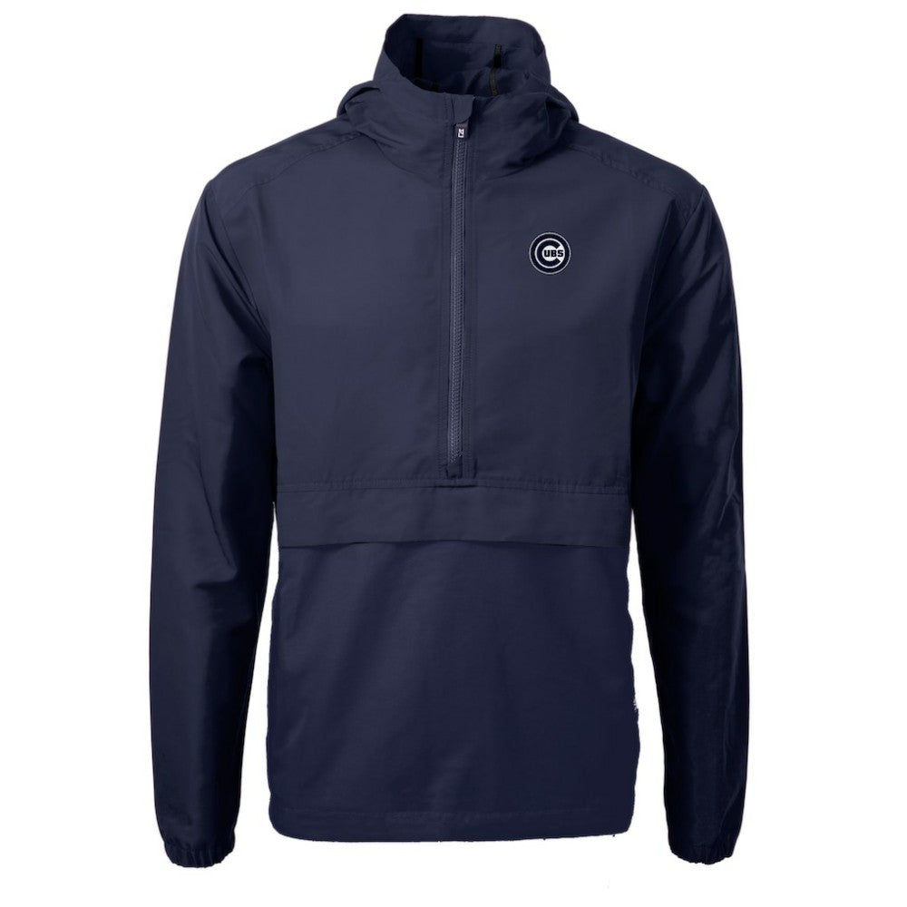 Chicago Cubs Cutter & Buck Charter Eco Recycled Anorak Half-Zip Hoodie Jacket - MLB