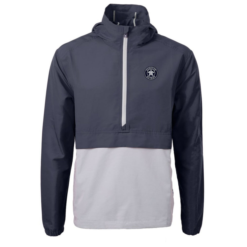 Houston Astros Cutter & Buck Charter Eco Recycled Anorak Half-Zip Hoodie Jacket - MLB