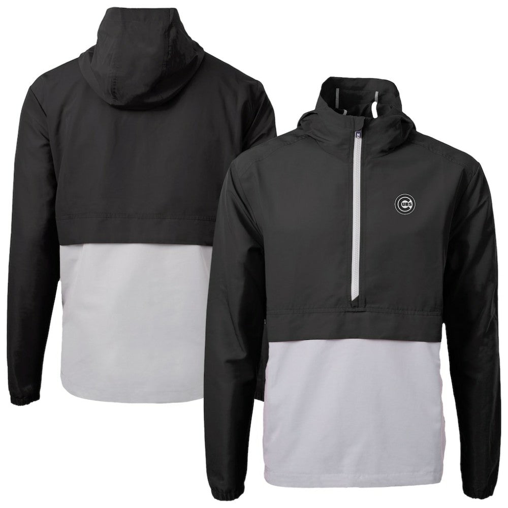 Chicago Cubs Cutter & Buck Charter Eco Recycled Anorak Half-Zip Hoodie Jacket - MLB