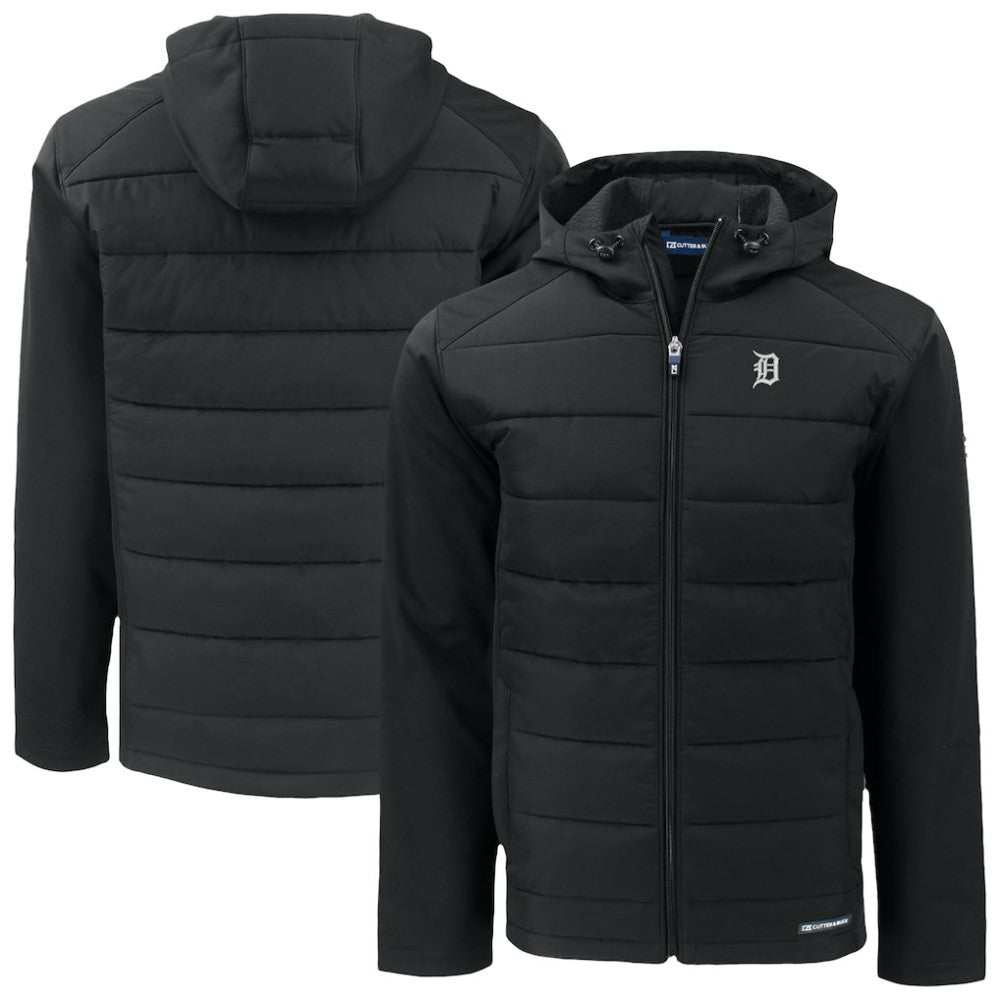 Detroit Tigers Cutter & Buck Evoke Hybrid Eco Softshell Recycled Full-Zip Jacket - MLB
