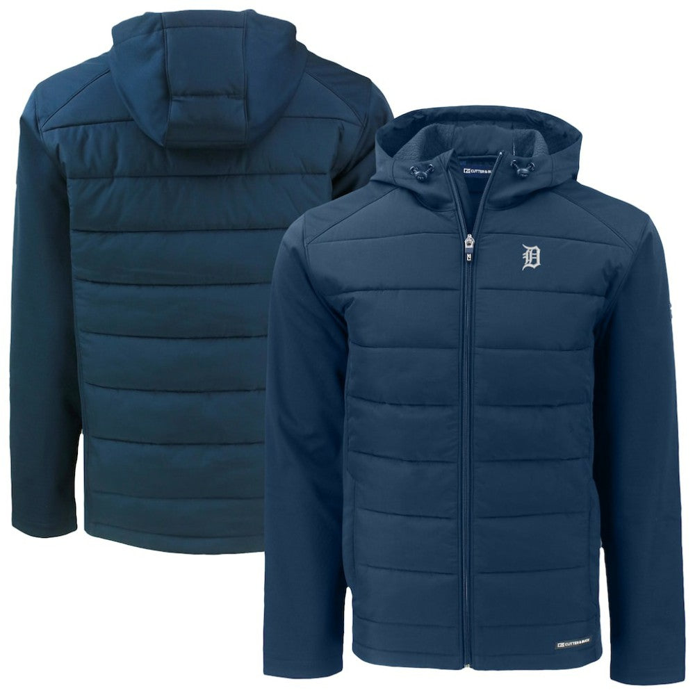 Detroit Tigers Cutter & Buck Evoke Hybrid Eco Softshell Recycled Full-Zip Jacket - MLB