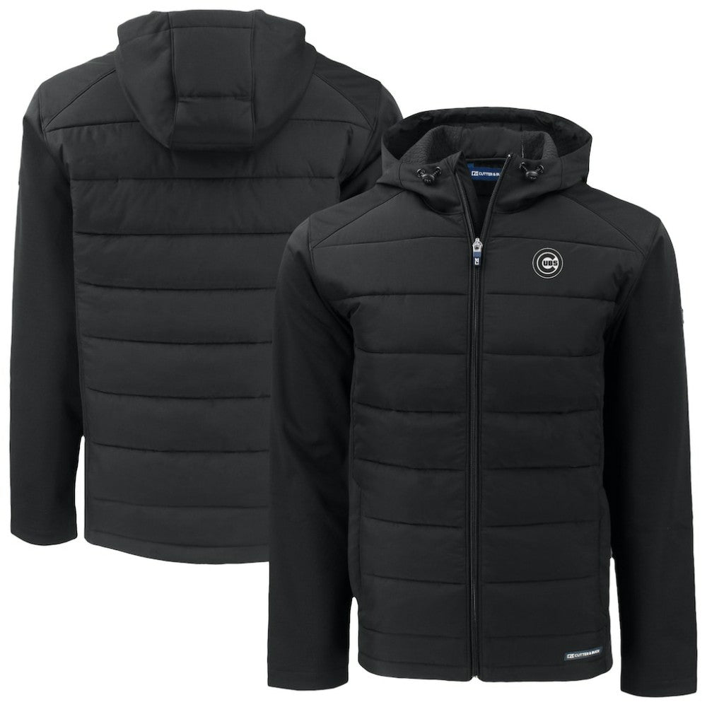 Chicago Cubs Cutter & Buck Evoke Hybrid Eco Softshell Recycled Full-Zip Jacket - MLB