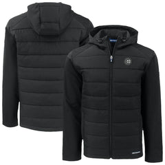 Chicago Cubs Cutter & Buck Evoke Hybrid Eco Softshell Recycled Full-Zip Jacket - MLB