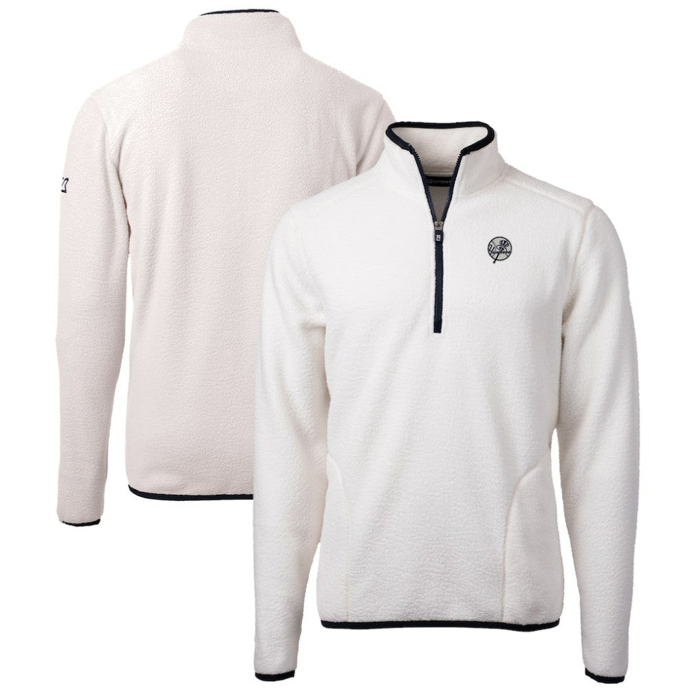 New York Yankees Cutter & Buck Cascade Eco Fleece Quarter-Zip Jacket - MLB