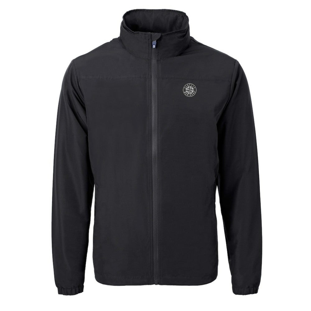 Seattle Mariners Cutter & Buck Charter Eco Recycled Full-Zip Hoodie Jacket - MLB
