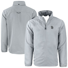 San Diego Padres Cutter & Buck Charter Eco Recycled Full-Zip Hoodie Jacket - MLB