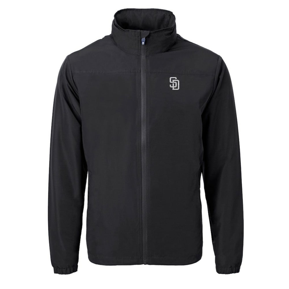 San Diego Padres Cutter & Buck Charter Eco Recycled Full-Zip Hoodie Jacket - MLB