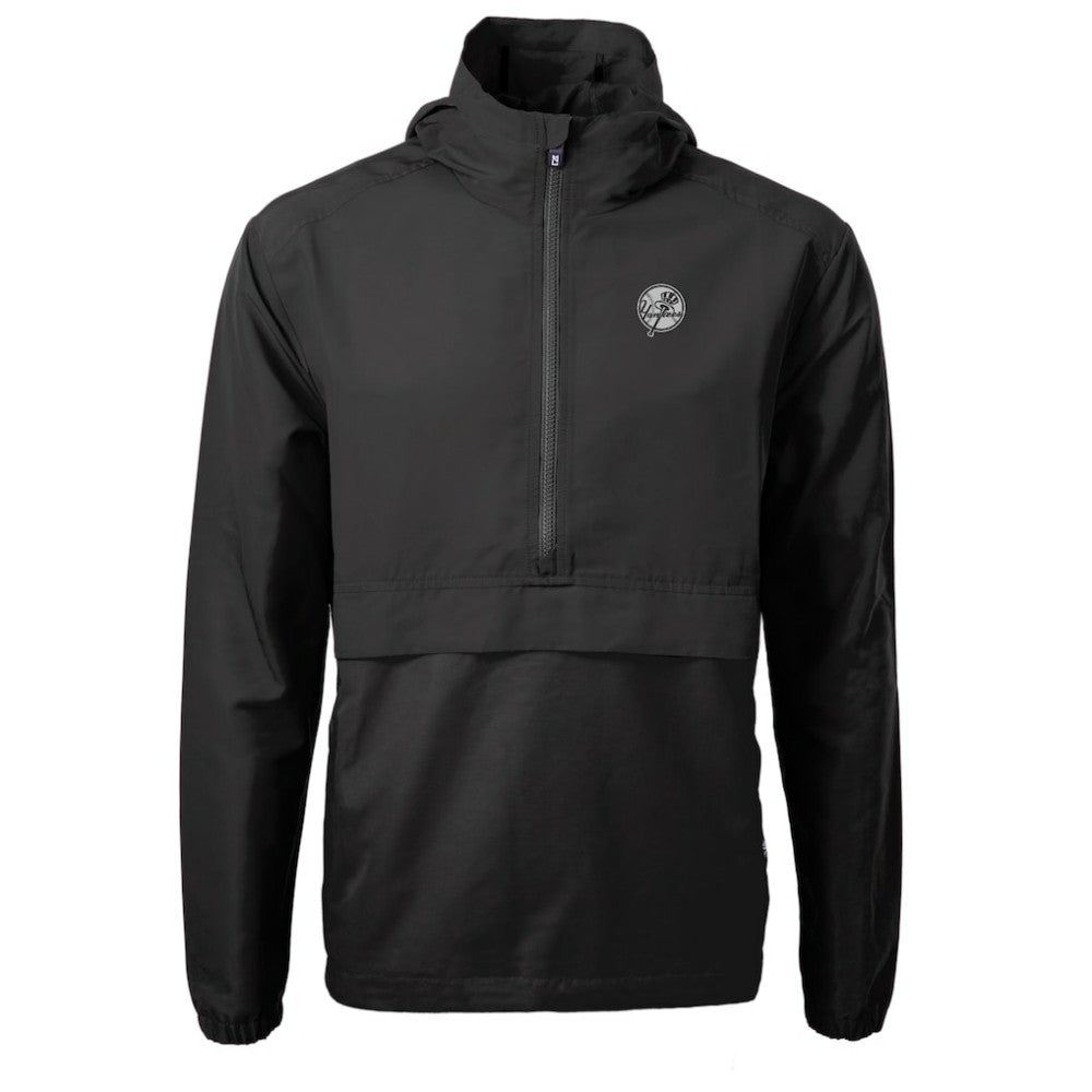 New York Yankees Cutter & Buck Charter Eco Recycled Anorak Half-Zip Hoodie Jacket - MLB