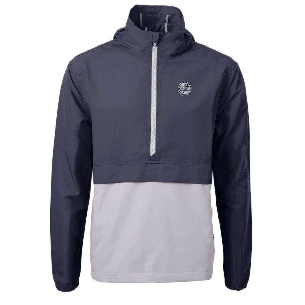 New York Yankees Cutter & Buck Charter Eco Recycled Anorak Half-Zip Hoodie Jacket - MLB