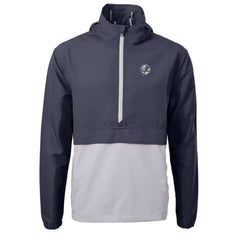 New York Yankees Cutter & Buck Charter Eco Recycled Anorak Half-Zip Hoodie Jacket - MLB
