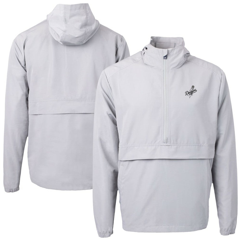 Los Angeles Dodgers Cutter & Buck Charter Eco Recycled Anorak Half-Zip Hoodie Jacket - MLB
