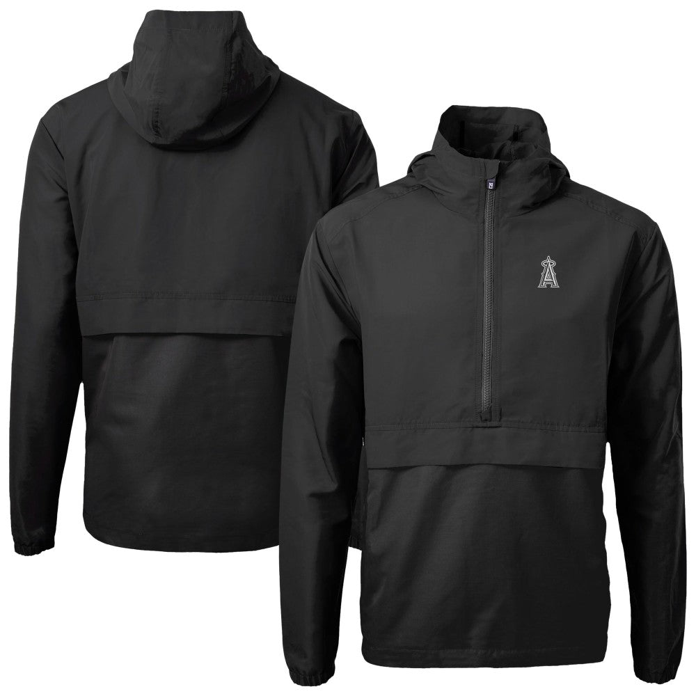 Los Angeles Angels Cutter & Buck Charter Eco Recycled Anorak Half-Zip Hoodie Jacket - MLB