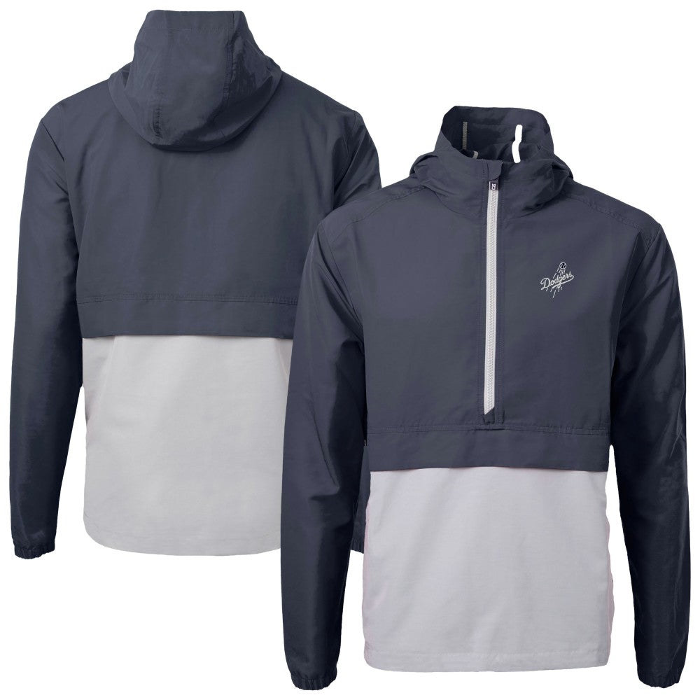 Los Angeles Dodgers Cutter & Buck Charter Eco Recycled Anorak Half-Zip Hoodie Jacket - MLB
