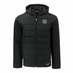 New York Mets Cutter & Buck Evoke Hybrid Eco Softshell Recycled Full-Zip Hooded Jacket - MLB