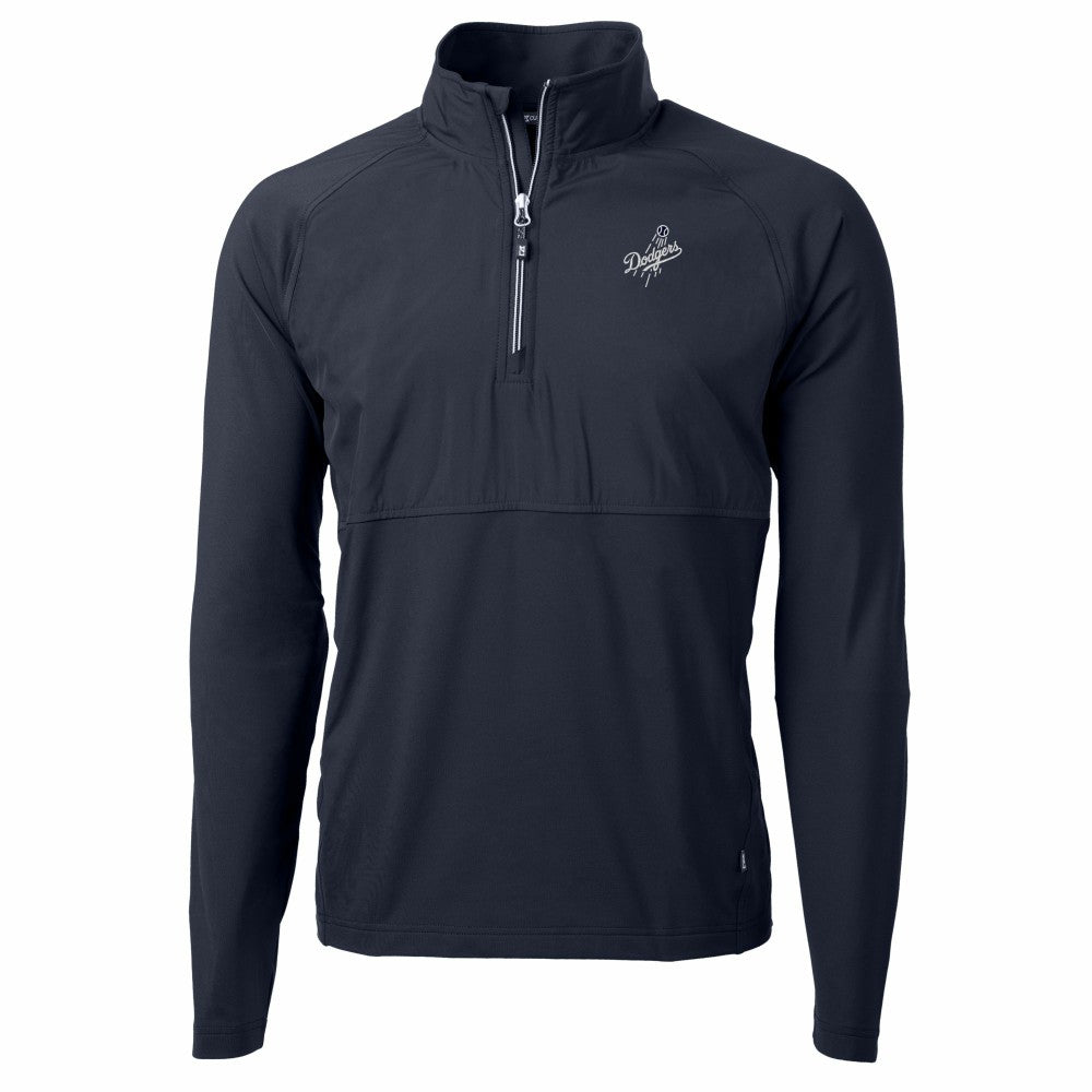 Los Angeles Dodgers Cutter & Buck Adapt Eco Hybrid Raglan DryTec Quarter-Zip Jacket - MLB