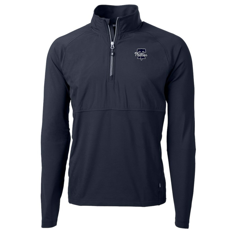 Philadelphia Phillies Cutter & Buck Adapt Eco Hybrid Raglan DryTec Quarter-Zip Jacket - MLB