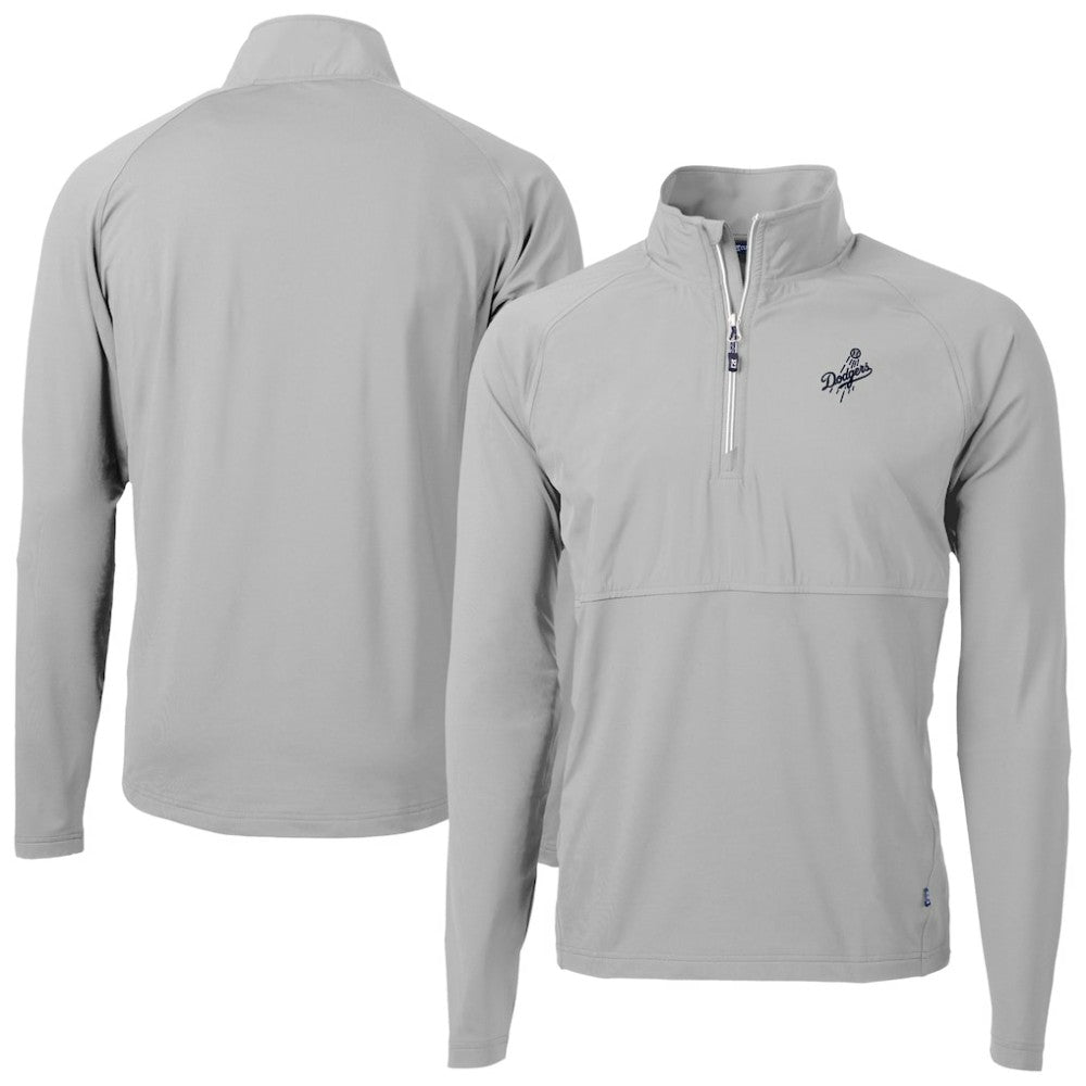 Los Angeles Dodgers Cutter & Buck Adapt Eco Hybrid Raglan DryTec Quarter-Zip Jacket - MLB