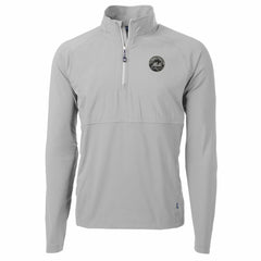 New York Mets Cutter & Buck Adapt Eco Hybrid Raglan DryTec Quarter-Zip Jacket - MLB