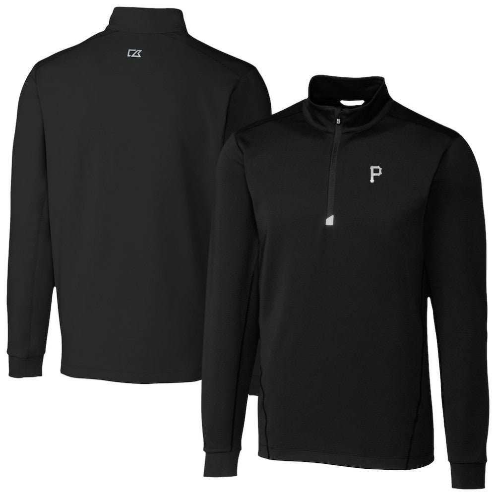 Pittsburgh Pirates Cutter & Buck Traverse Eco Tri-Blend DryTec Quarter-Zip Jacket - MLB