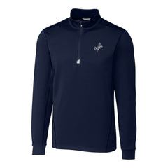 Los Angeles Dodgers Cutter & Buck Traverse Eco Tri-Blend DryTec Quarter-Zip Jacket - MLB