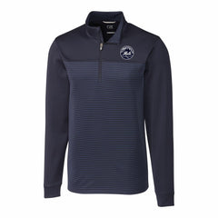 New York Mets Cutter & Buck Traverse Eco Stripe Tri-Blend DryTec Quarter-Zip Jacket - MLB