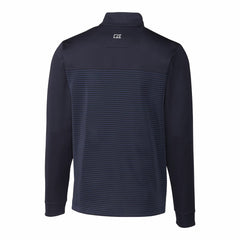 New York Mets Cutter & Buck Traverse Eco Stripe Tri-Blend DryTec Quarter-Zip Jacket - MLB