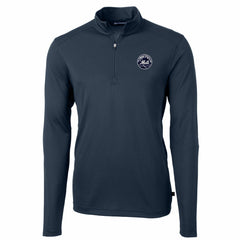 New York Mets Cutter & Buck Virtue Eco Pique Quarter-Zip Jacket - MLB