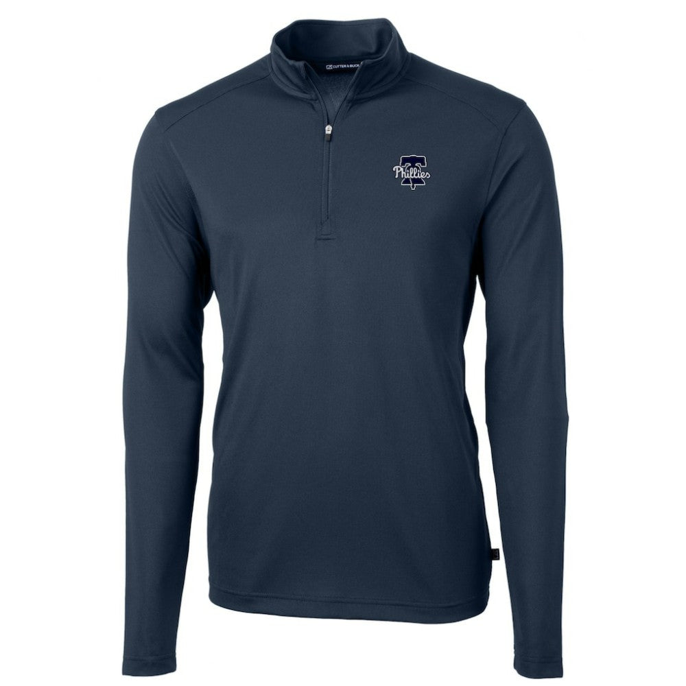 Philadelphia Phillies Cutter & Buck Virtue Eco Pique Quarter-Zip Jacket - MLB