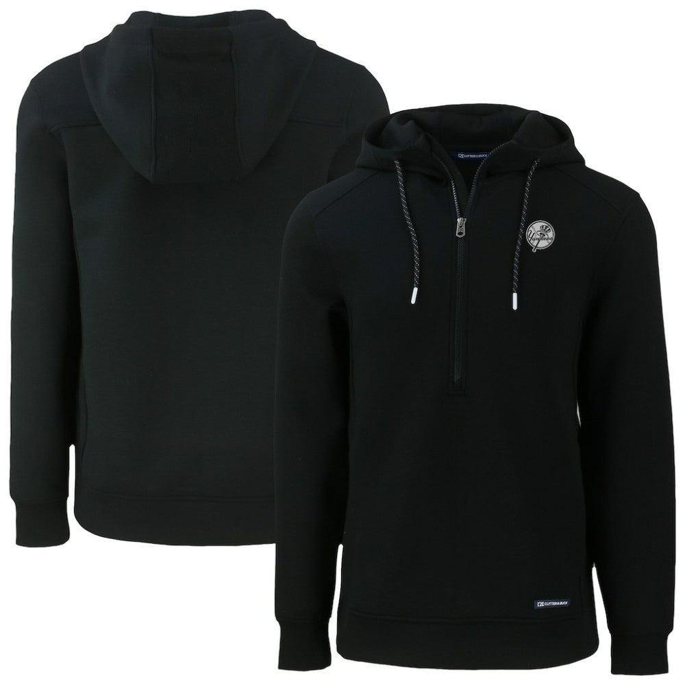 New York Yankees Cutter & Buck Roam Eco Recycled Tri-Blend Half-Zip Hoodie - MLB