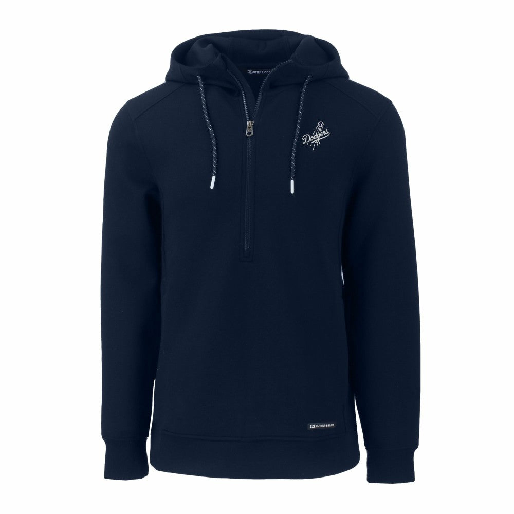 Los Angeles Dodgers Cutter & Buck Roam Eco Recycled Tri-Blend Half-Zip Hoodie - MLB