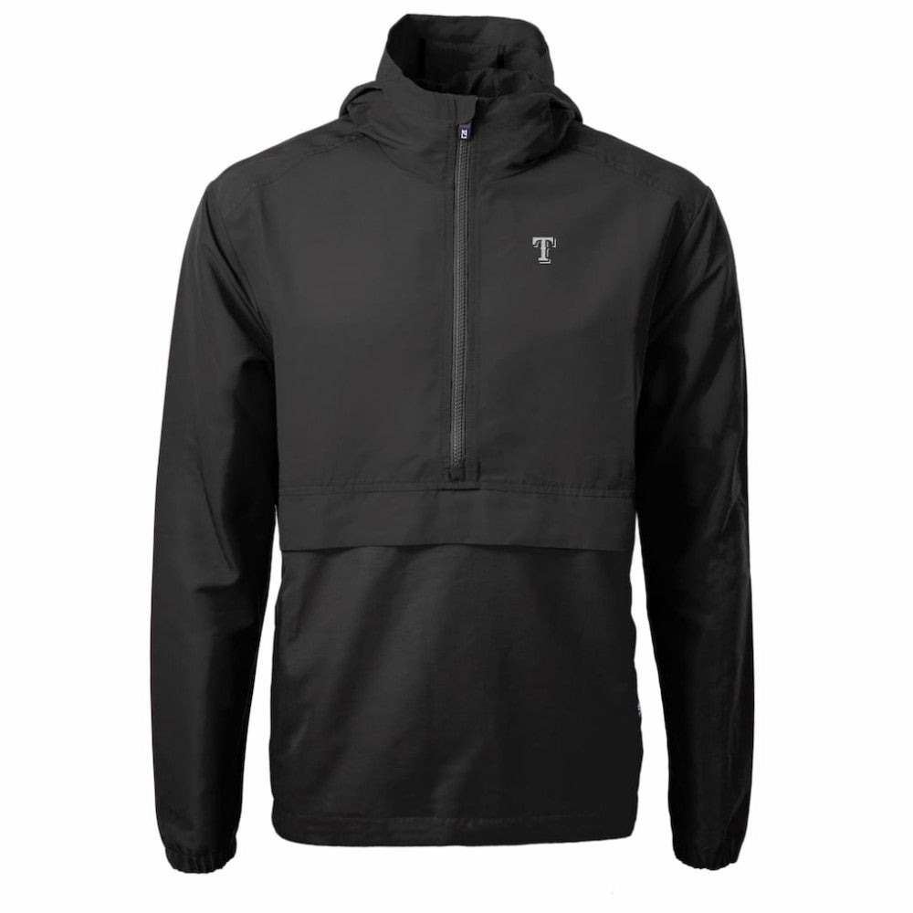 Texas Rangers Cutter & Buck Charter Eco Recycled Anorak Half-Zip Hoodie Jacket - MLB