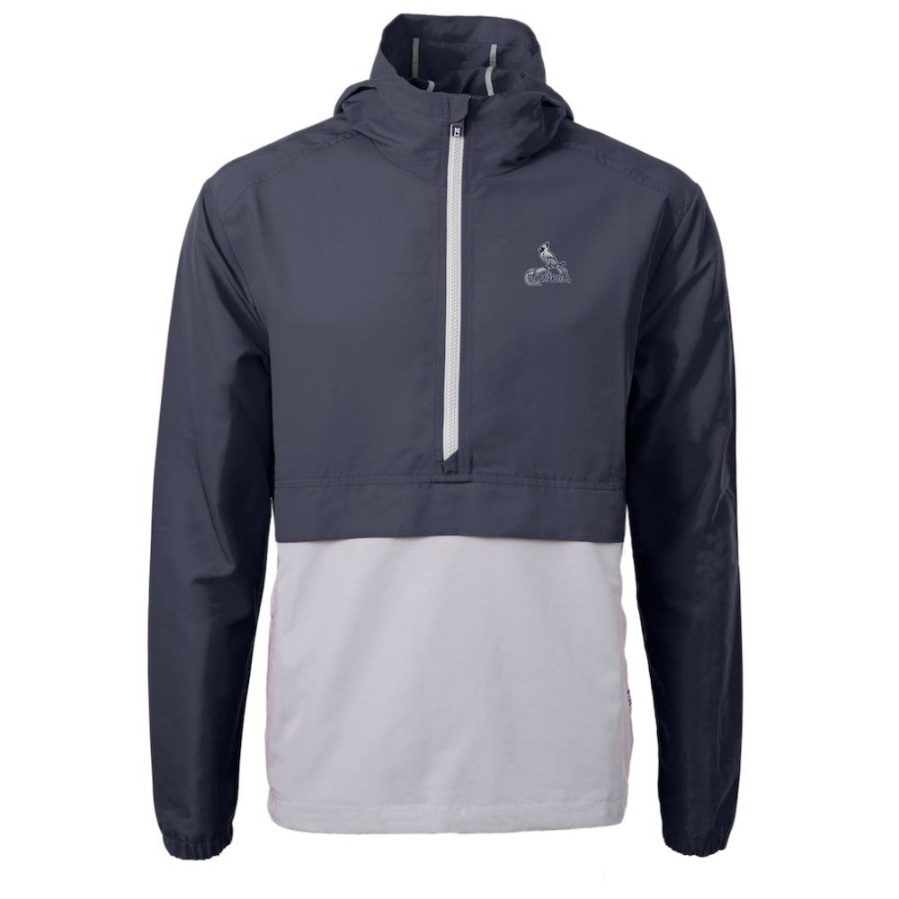 St. Louis Cardinals Cutter & Buck Charter Eco Recycled Anorak Half-Zip Hoodie Jacket - MLB