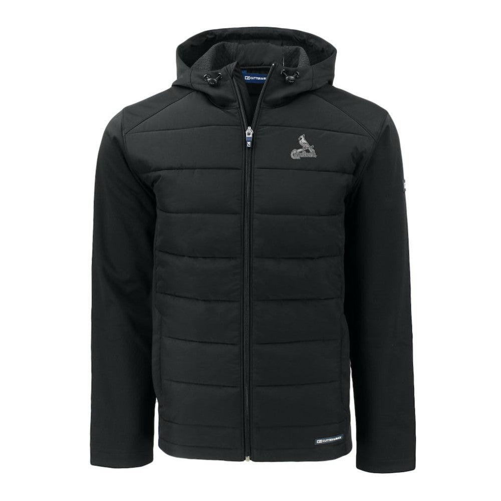 St. Louis Cardinals Cutter & Buck Evoke Hybrid Eco Softshell Recycled Full-Zip Hoodie Jacket - MLB