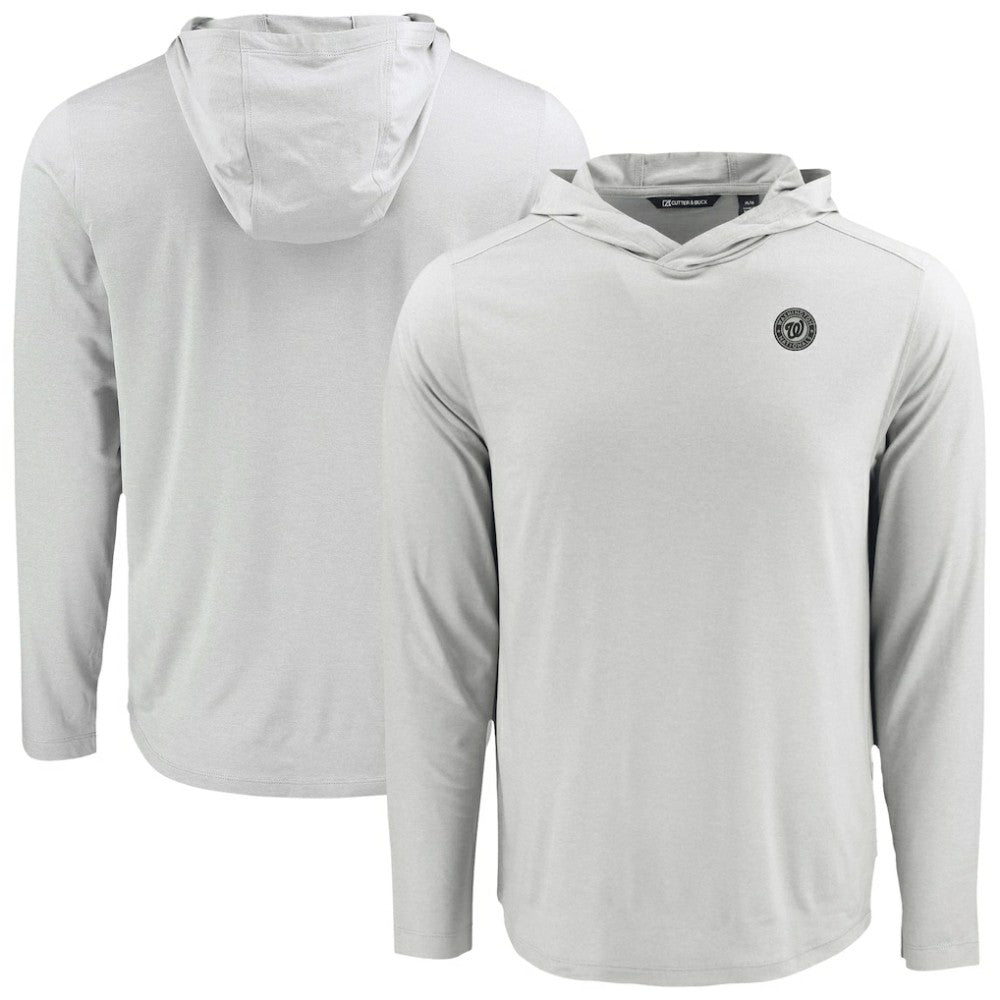 Washington Nationals Cutter & Buck Coastline Epic Comfort Eco Recycled Long Sleeve Hoodie T-Shirt - MLB