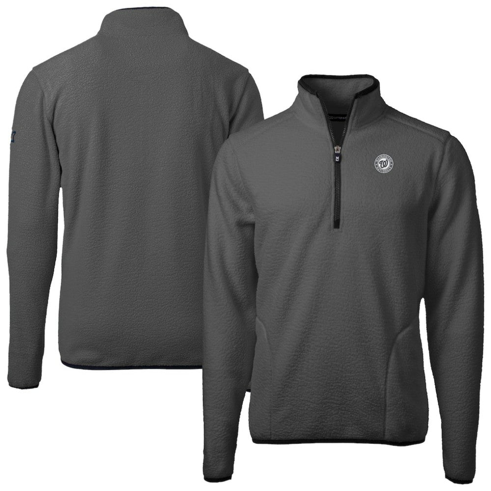 Washington Nationals Cutter & Buck Cascade Eco Fleece Quarter-Zip Jacket - MLB