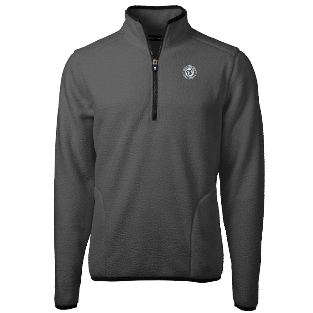 Washington Nationals Cutter & Buck Cascade Eco Fleece Quarter-Zip Jacket - MLB