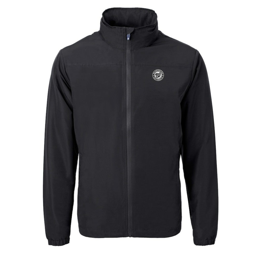 Washington Nationals Cutter & Buck Charter Eco Recycled Full-Zip Hoodie Jacket - MLB