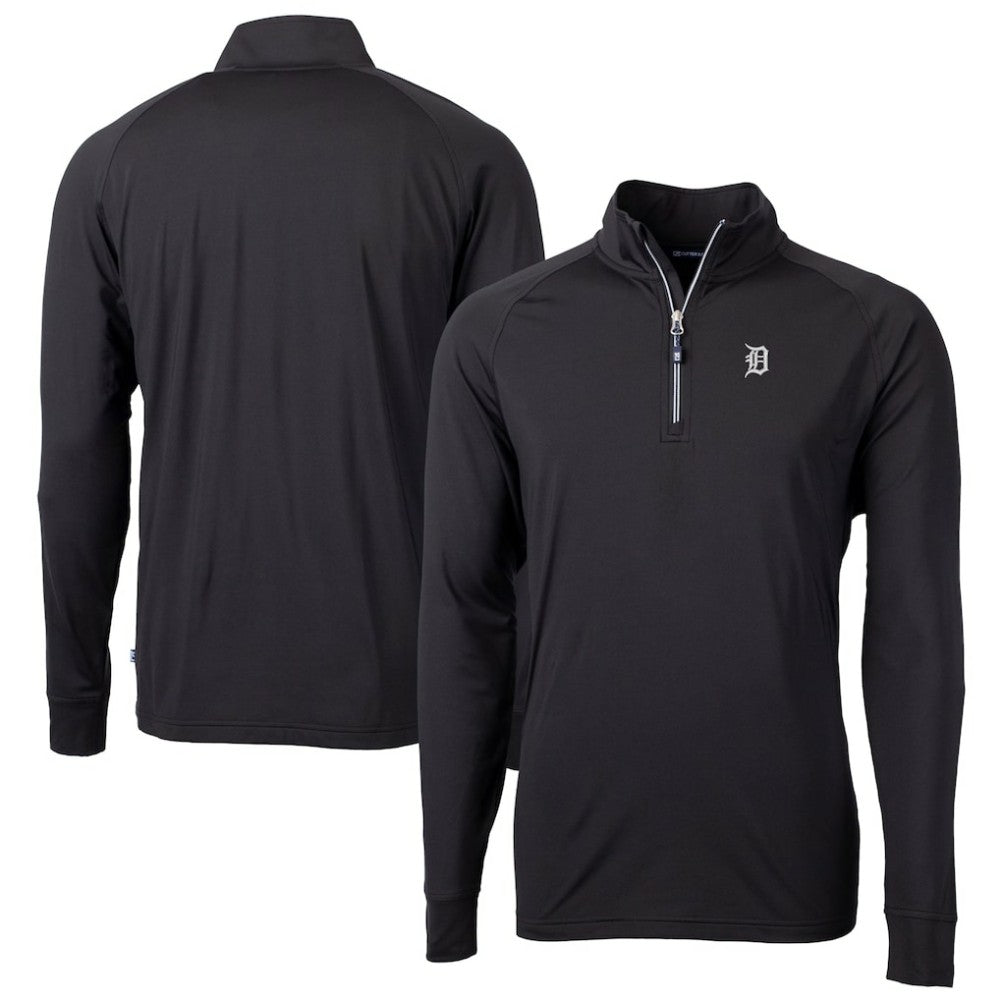 Detroit Tigers Cutter & Buck Big & Tall Adapt Eco DryTec Raglan Quarter-Zip Jacket - MLB