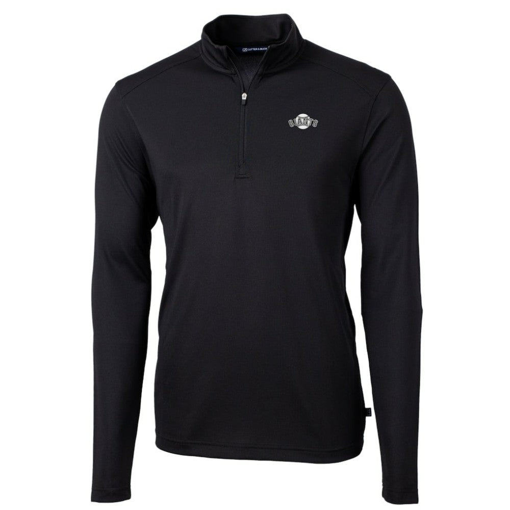 San Francisco Giants Cutter & Buck Big & Tall Virtue Eco Pique Quarter-Zip Jacket - MLB